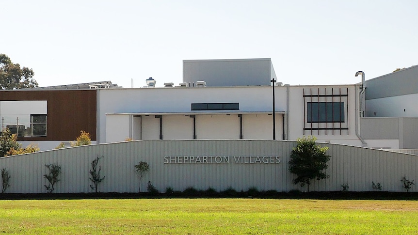 an aged care facility with sign out front saying Shepparton Villages