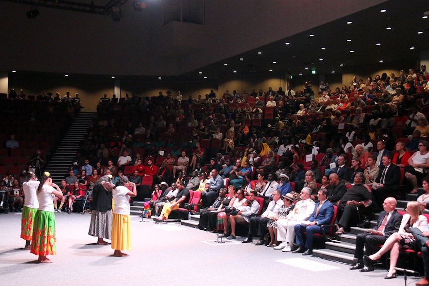 The memorial service to the late musician Dr G Yunupingu.