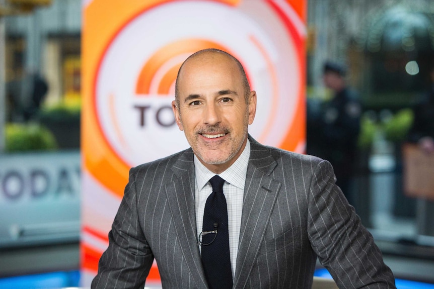 Matt Lauer on the set of the Today show.
