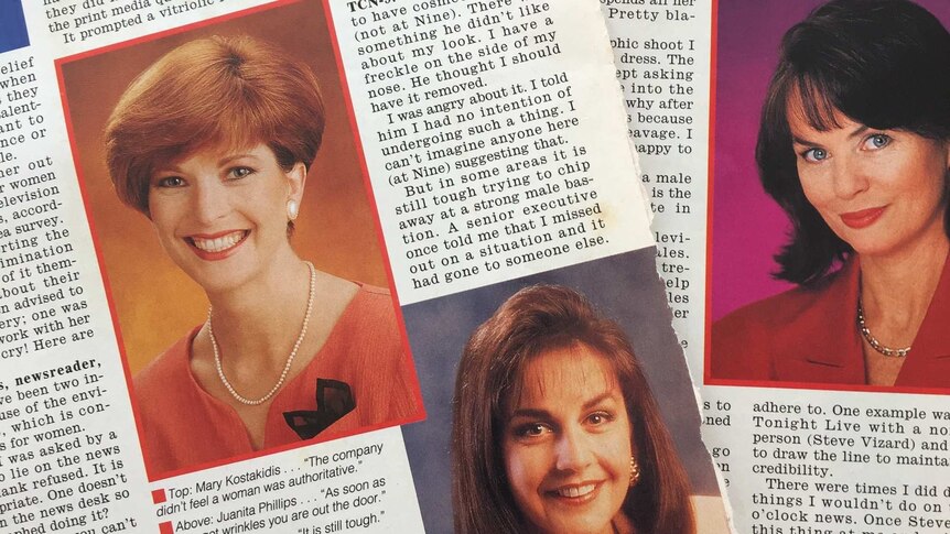 Magazine excerpt profiling Juanita and other TV presenters speaking out about sexism