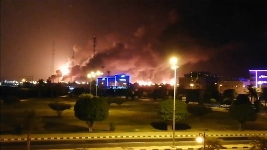 Drone attack in Saudi Arabia causes fire at an Aramco factory in Abqaiq