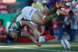 Greg Inglis scores against the Newcastle Knights