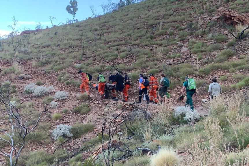 Transporting patient from Ormiston Gorge