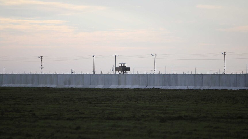 A wall on Syria-Turkish border