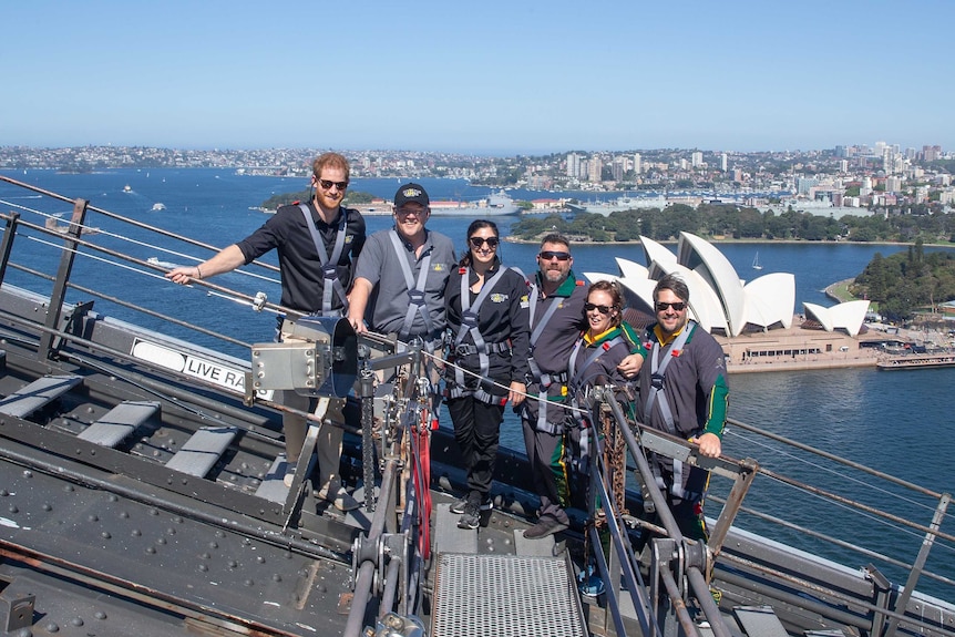 People on top of the Harbour Bridge