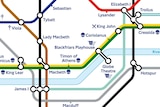 Shakespearean Tube map