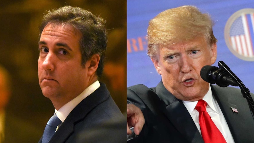 Michael Cohen and Donald Trump.