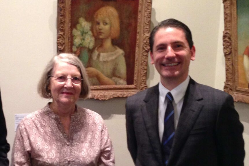 Lynne Clarke, with Sotheby's Geoffrey Smith, came face-to-face with a 1947 portrait of herself as a child.