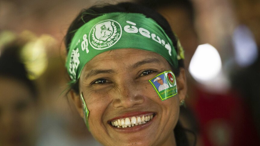 A USDP party supporter