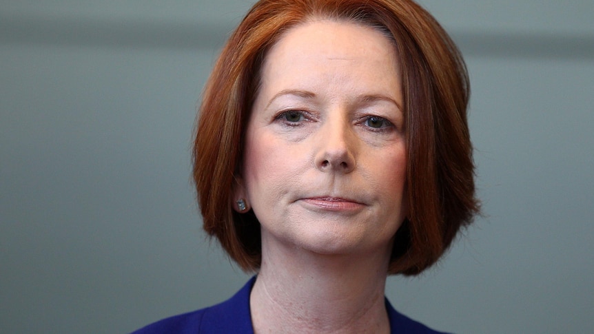 Prime Minister Julia Gillard addresses the media.