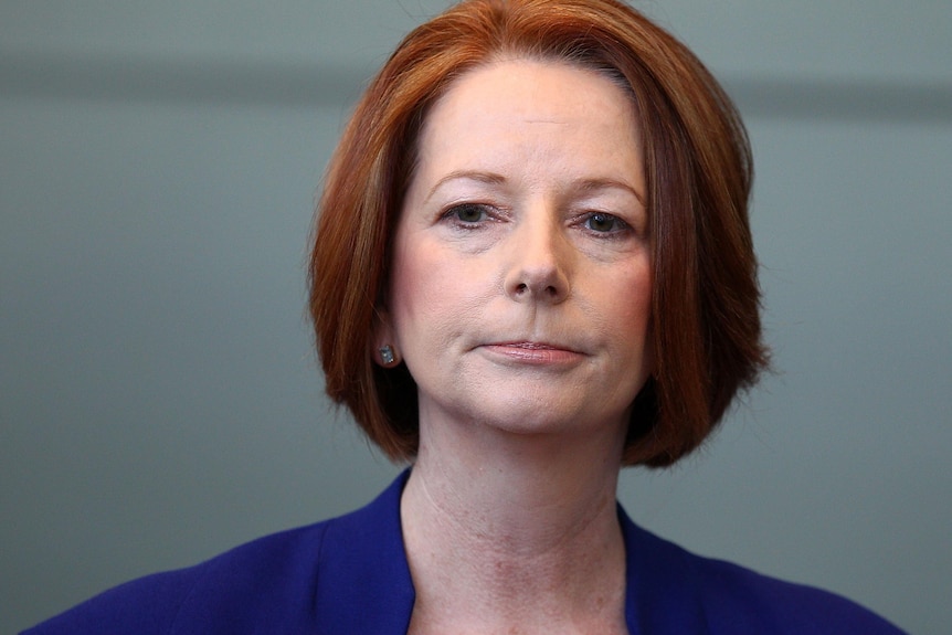 Prime Minister Julia Gillard addresses the media.