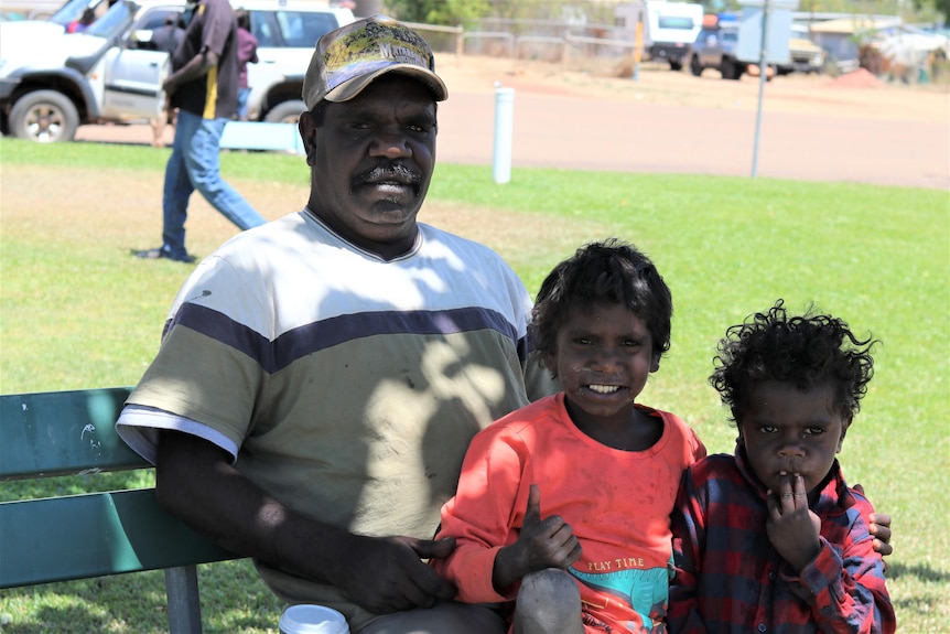 A First Nations family poses for a photo