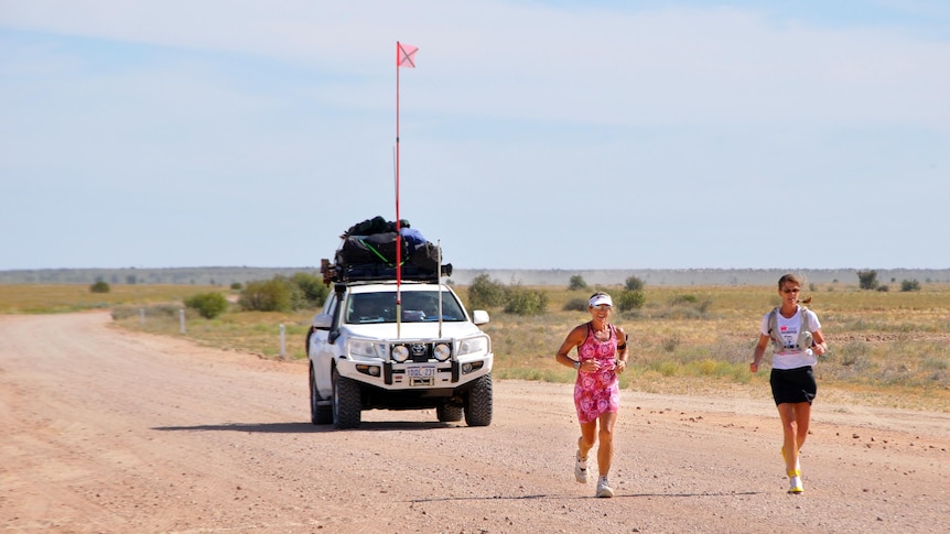 Jane Trumper finishes her crossing of the Simpson Desert in Birdsville.