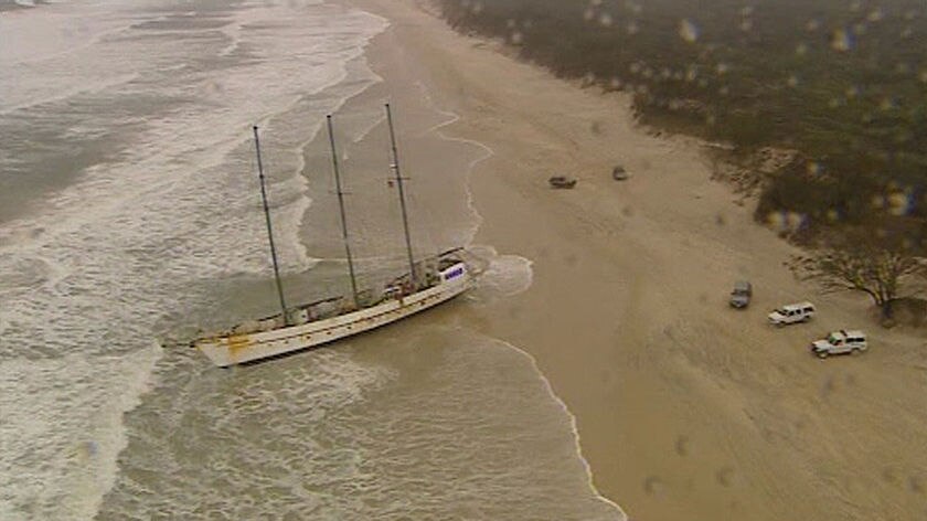 The 35-metre tall ship was en route from Darwin to Sydney.