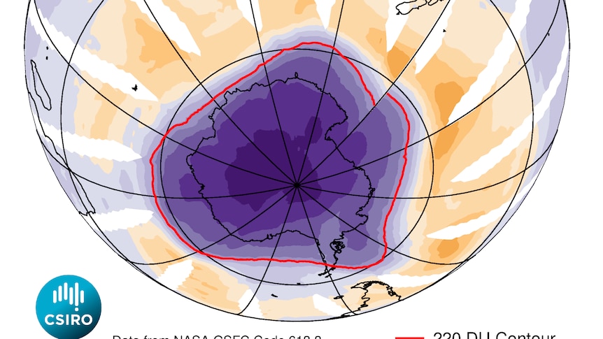 Image of the ozone hole from the OMI satellite for 6 October, 2015