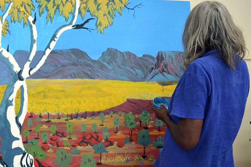 An artist at the Many Hands Art Centre