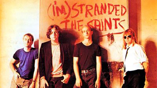 The cover of The Saints debut album (I'm) Stranded, released in 1977, several months after the release of the single by the same name.