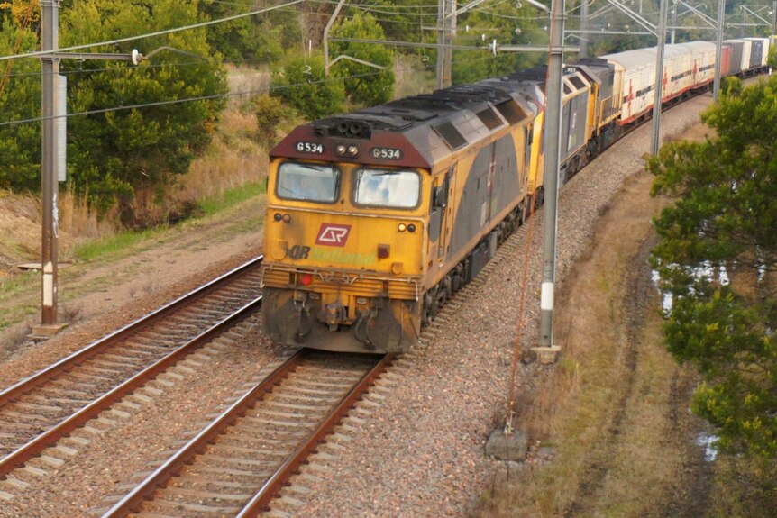 Aged rolling stock on the Newcastle line