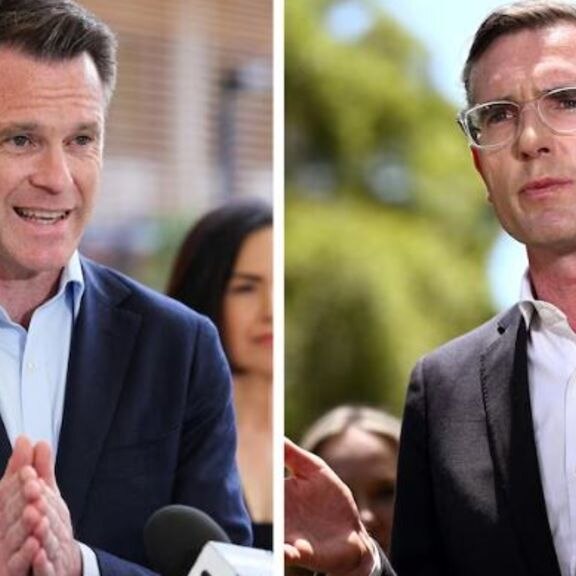 Dominic Perrottet and Chris Minns address rallies ahead of NSW election
