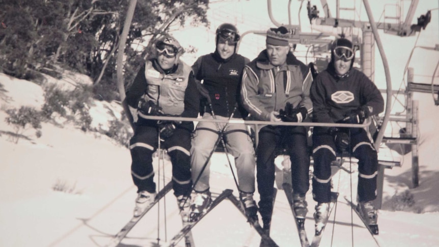 Hans and the boys do a load test on the Howqua lift in 2003