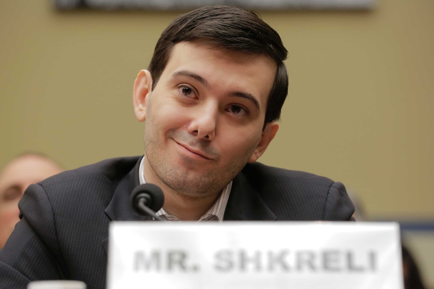 Martin Shkrel smirks during his trial.