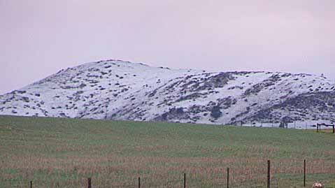 Weekend snow on the ranges at Hallett in the mid-north of South Australia.