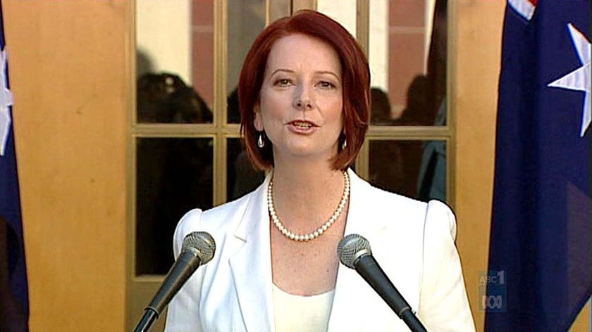 Prime Minister Julia Gillard announces the date of the 2010 federal election