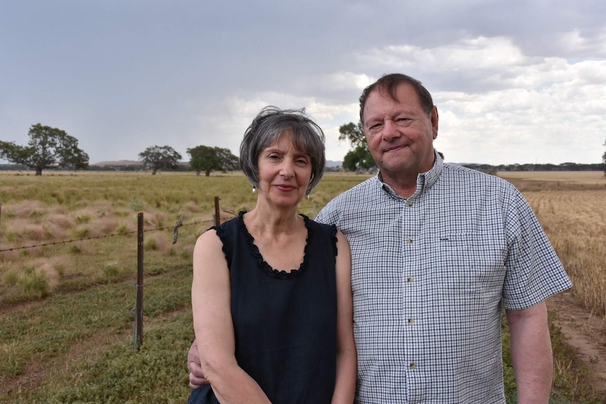 Connie and Julian Menegazzo on their property near the Werribee tip.