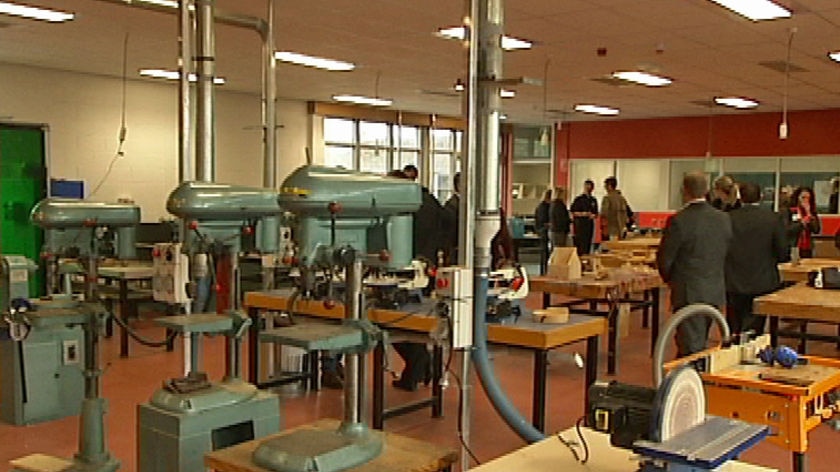 Inside the new design and technology centre at Bridgewater High School.