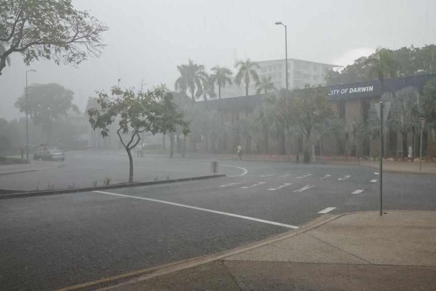 A dry season storm strikes Darwin, dumping 47mm of rain in just 90 minutes.
