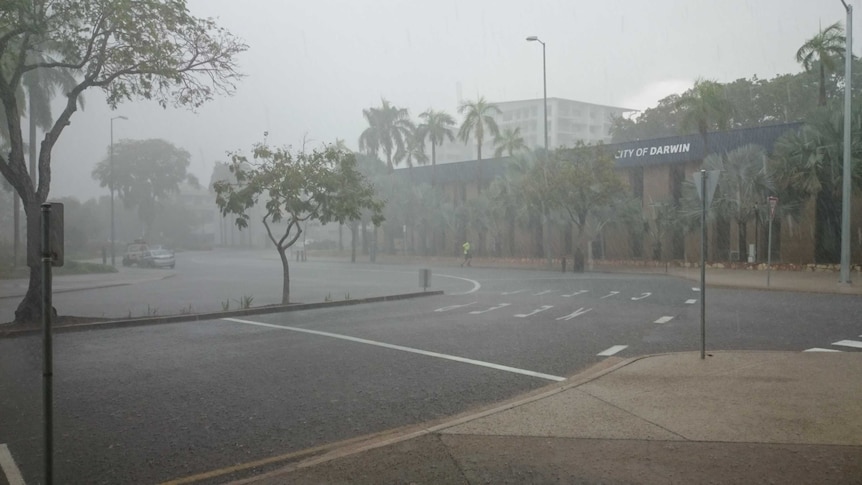 A dry season storm strikes Darwin, dumping 47mm of rain in just 90 minutes.