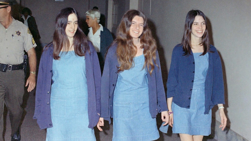 Young women followers of Charles Manson