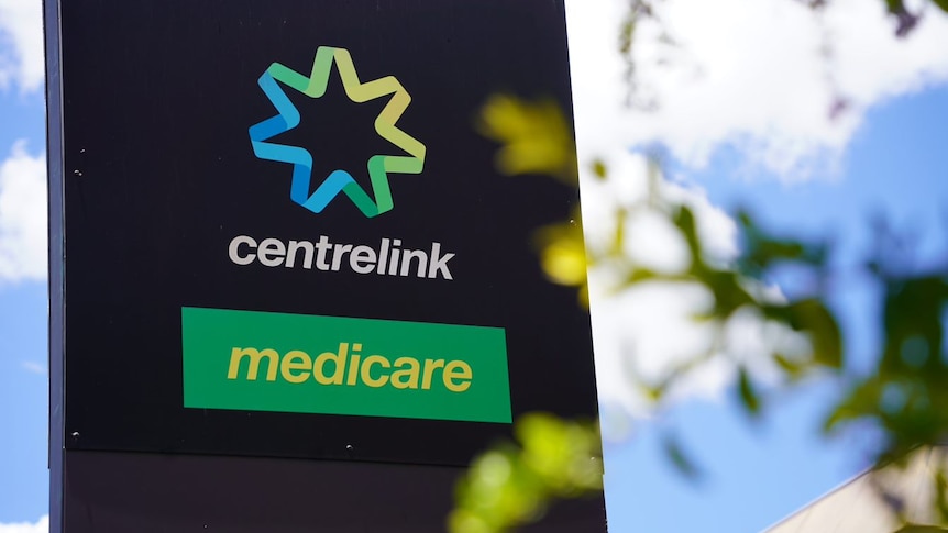 A Centrelink sign in Brisbane