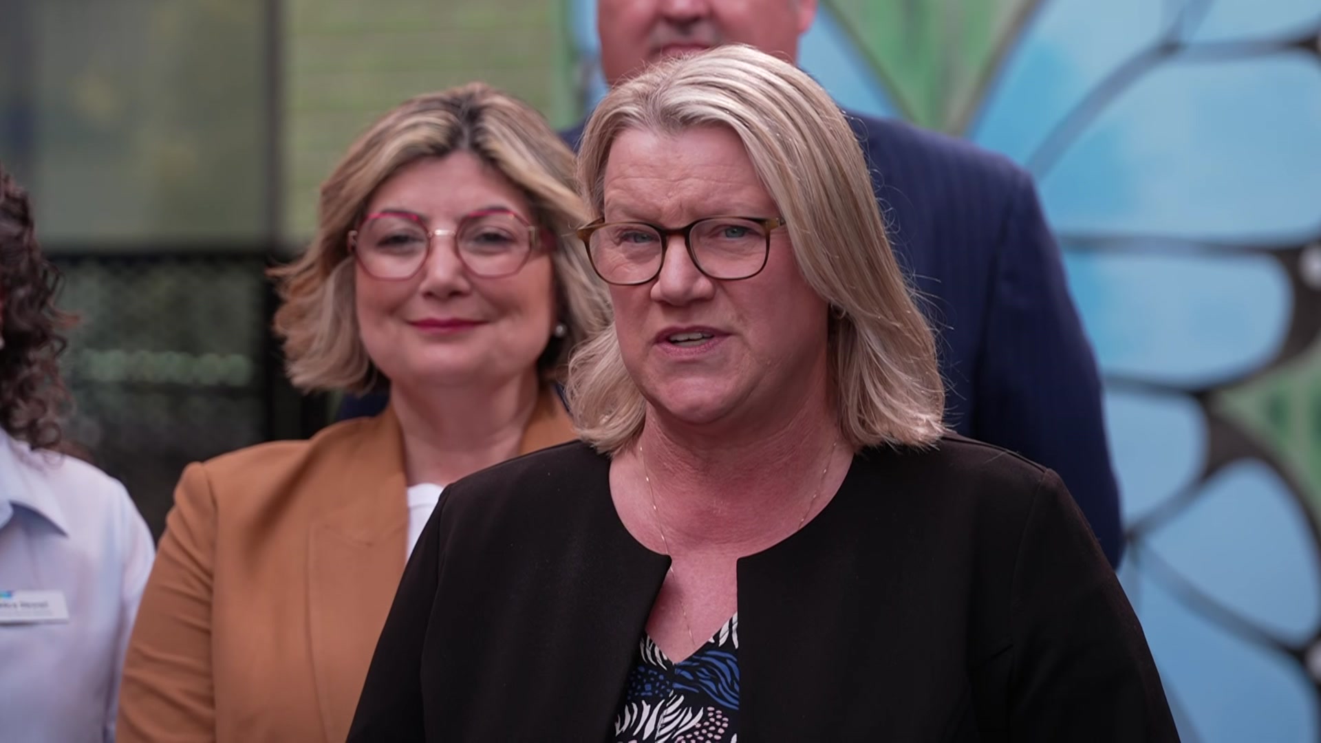 Victorian health minister Ingrid Stitt speaks at a press conference
