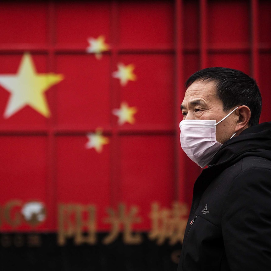 Man wearing mask in China