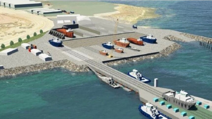 Artist's impression of the new ship lift.