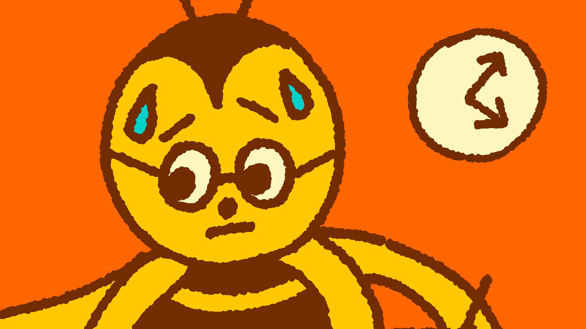 Graphic drawing of stressed bee beside a clock