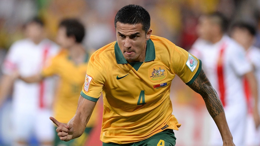 Tim Cahill celebrates wonder-strike against China