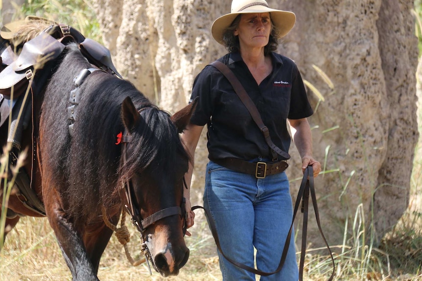 Janette Wilson with her Waler horse