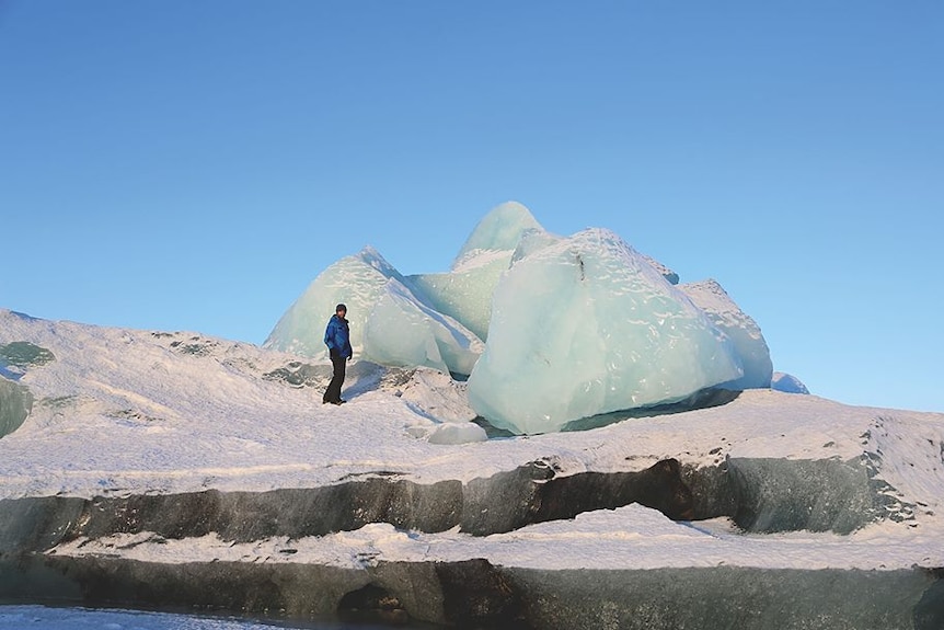 Michael Cross at the glaciers in Svalbard