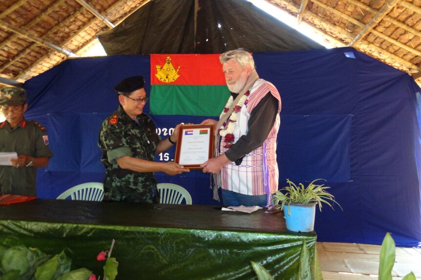 Security adviser Professor Des Ball receives an award