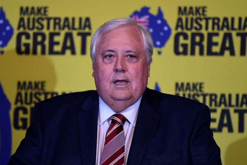 Clie Palmer speaks during a campaign announcement in Brisbane.