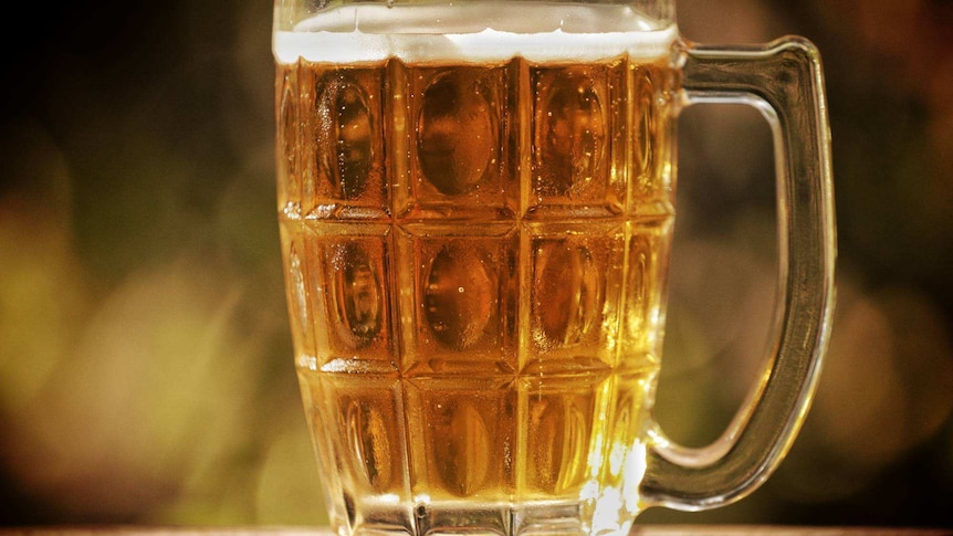 A cold glass of beer.