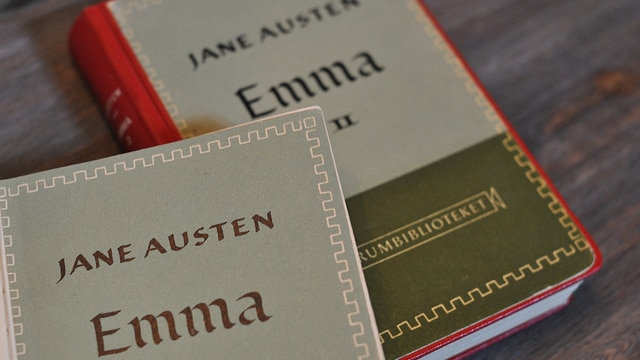 Copies of Jane Austen's Emma on a table