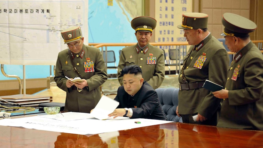 Kim Jong-un presides over operations meeting in North Korea KCNA image