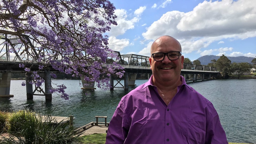 South Coast angler Steve Johnson stands at the Shoalhaven River.