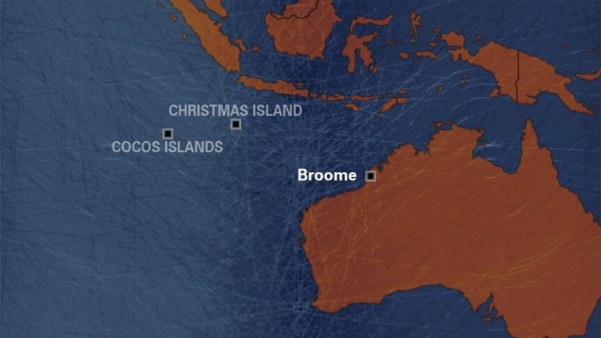 The survivors who were plucked to safety will be taken to Christmas Island.