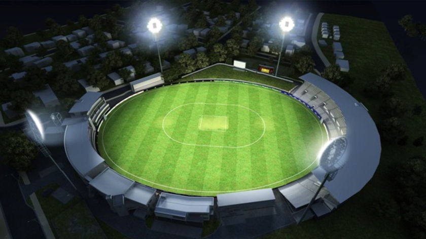 TCA photo of Bellerive Oval at night under lights