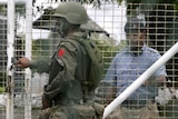 Fiji: Soldiers are at the tactical response unit headquarters inspecting police weapons (file photo).