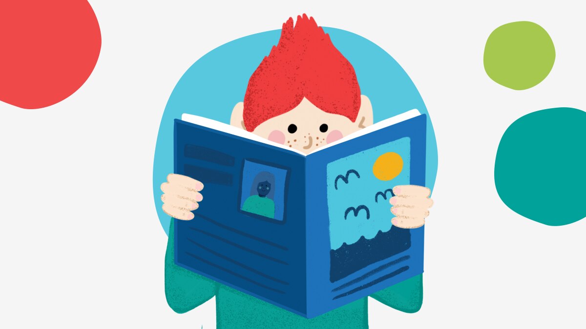 A child reading a book